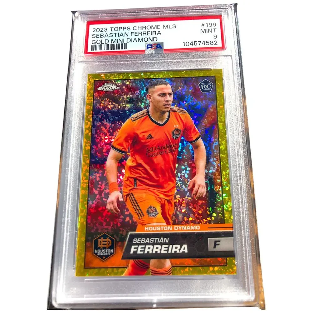2023 Topps Chrome MLS Gold Mini-Diamond #199 Sebastián Ferreira /50 PSA 9 Mint